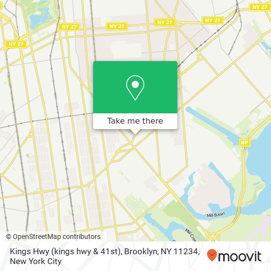 Mapa de Kings Hwy (kings hwy & 41st), Brooklyn, NY 11234