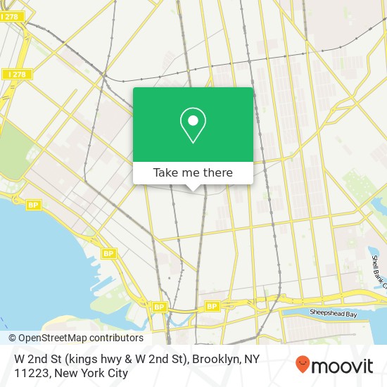 W 2nd St (kings hwy & W 2nd St), Brooklyn, NY 11223 map