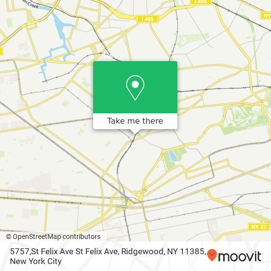 5757,St Felix Ave St Felix Ave, Ridgewood, NY 11385 map