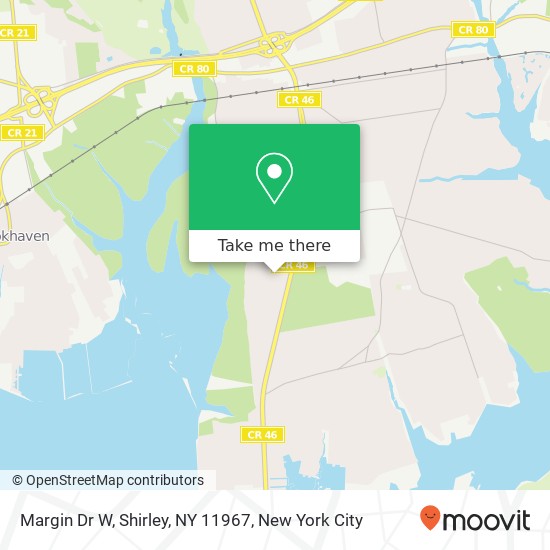 Margin Dr W, Shirley, NY 11967 map