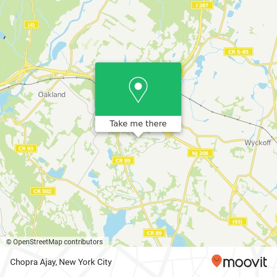 Mapa de Chopra Ajay, 661 Knollwood Rd