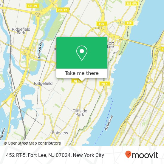 452 RT-5, Fort Lee, NJ 07024 map