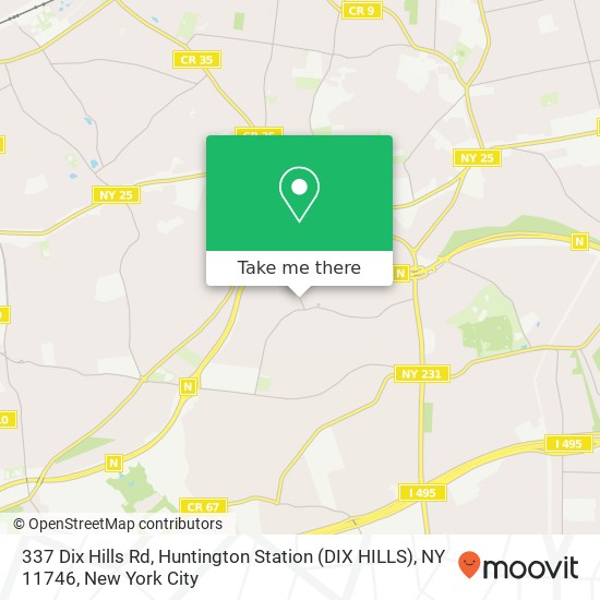 337 Dix Hills Rd, Huntington Station (DIX HILLS), NY 11746 map