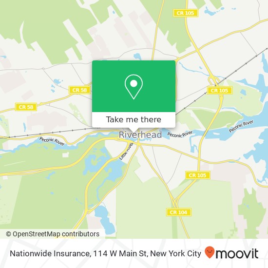 Mapa de Nationwide Insurance, 114 W Main St