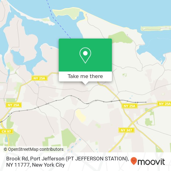 Brook Rd, Port Jefferson (PT JEFFERSON STATION), NY 11777 map