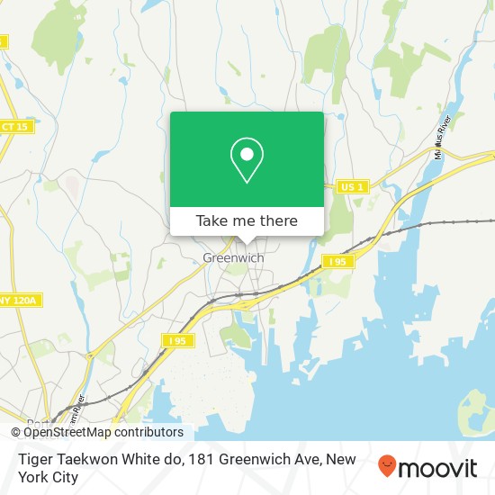 Tiger Taekwon White do, 181 Greenwich Ave map