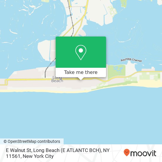 Mapa de E Walnut St, Long Beach (E ATLANTC BCH), NY 11561