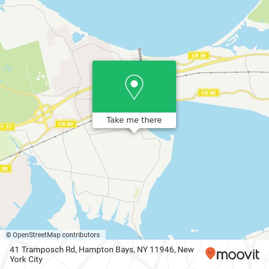 41 Tramposch Rd, Hampton Bays, NY 11946 map