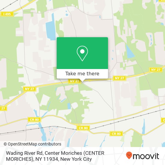 Mapa de Wading River Rd, Center Moriches (CENTER MORICHES), NY 11934