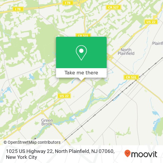 Mapa de 1025 US Highway 22, North Plainfield, NJ 07060