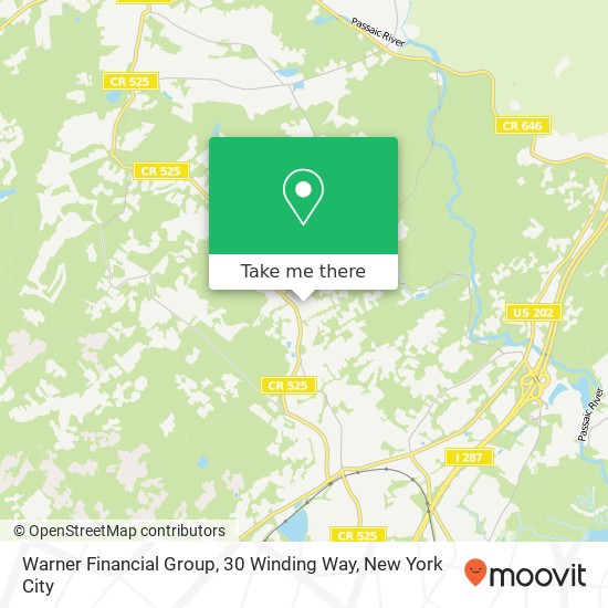 Warner Financial Group, 30 Winding Way map