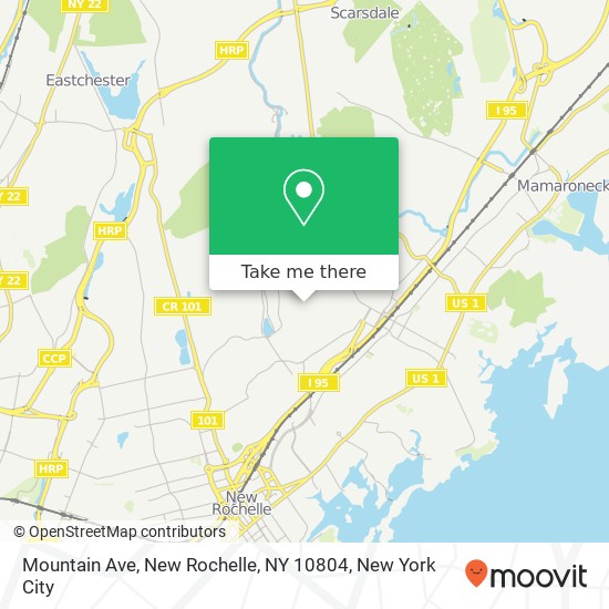 Mountain Ave, New Rochelle, NY 10804 map