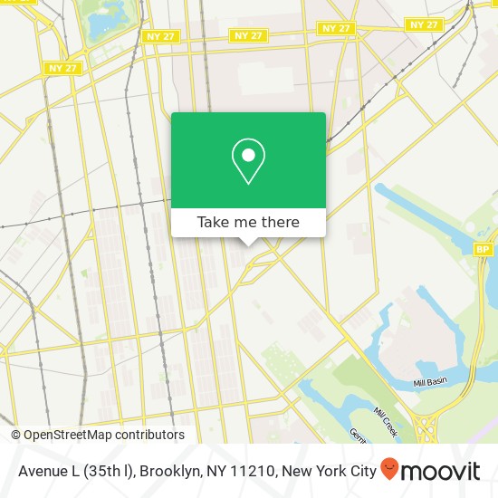 Mapa de Avenue L (35th l), Brooklyn, NY 11210