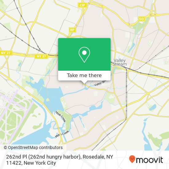 Mapa de 262nd Pl (262nd hungry harbor), Rosedale, NY 11422