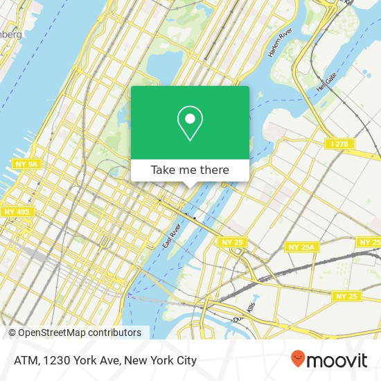 Mapa de ATM, 1230 York Ave