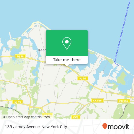 Mapa de 139 Jersey Avenue