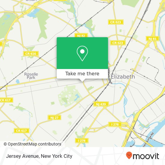 Mapa de Jersey Avenue