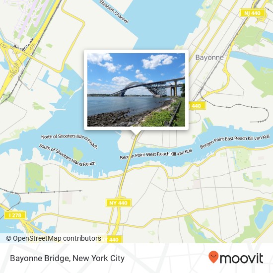Bayonne Bridge map