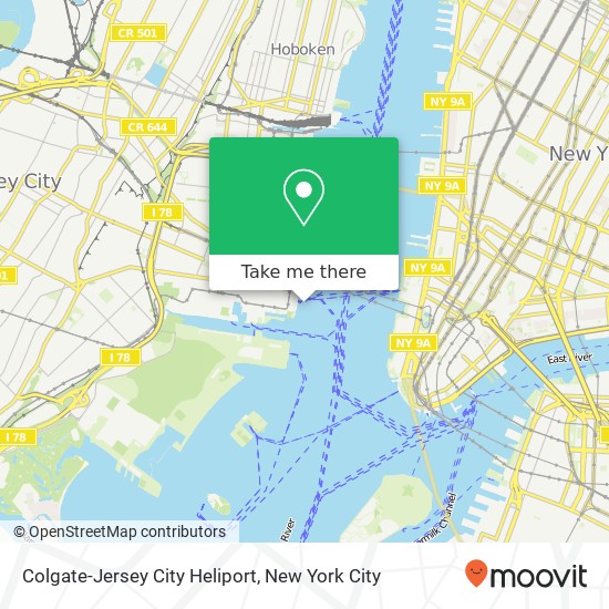 Colgate-Jersey City Heliport map