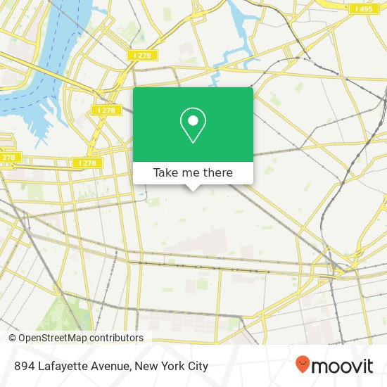 894 Lafayette Avenue map