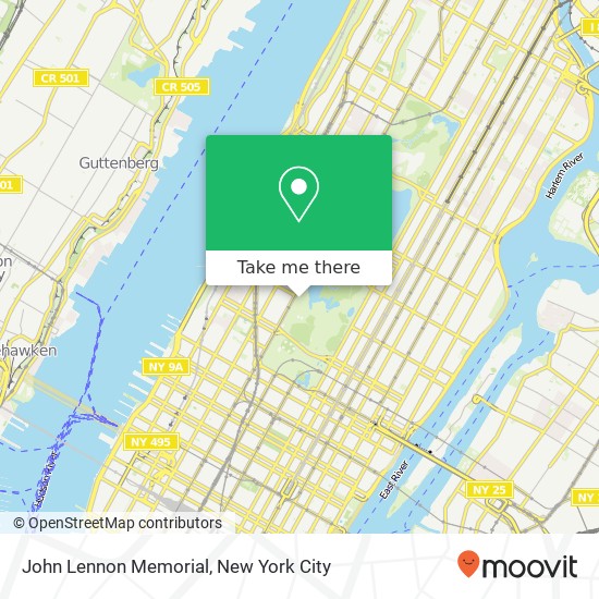 John Lennon Memorial map