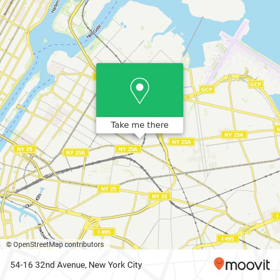 Mapa de 54-16 32nd Avenue