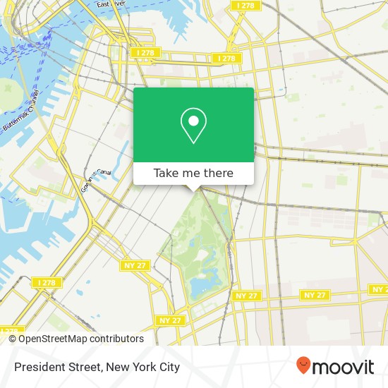 Mapa de President Street