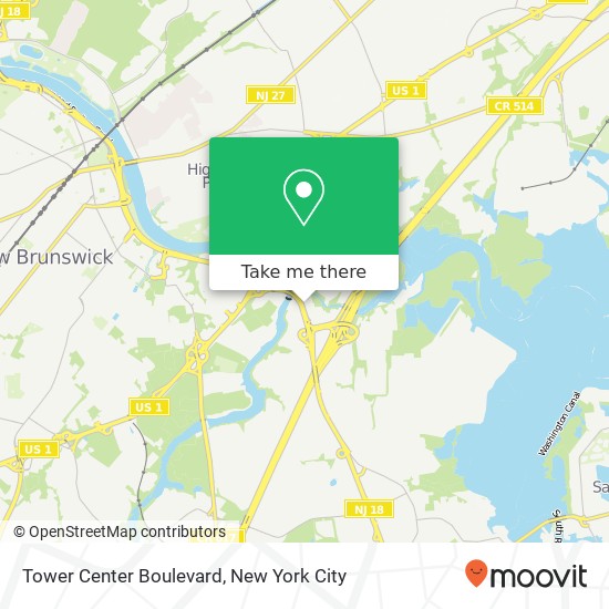 Mapa de Tower Center Boulevard