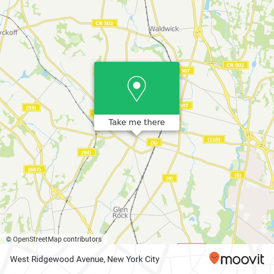Mapa de West Ridgewood Avenue