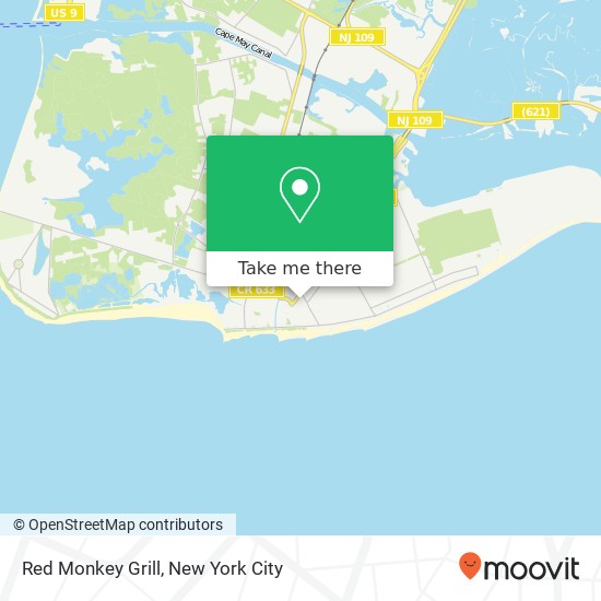 Mapa de Red Monkey Grill, 101 Liberty Way Cape May, NJ 08204