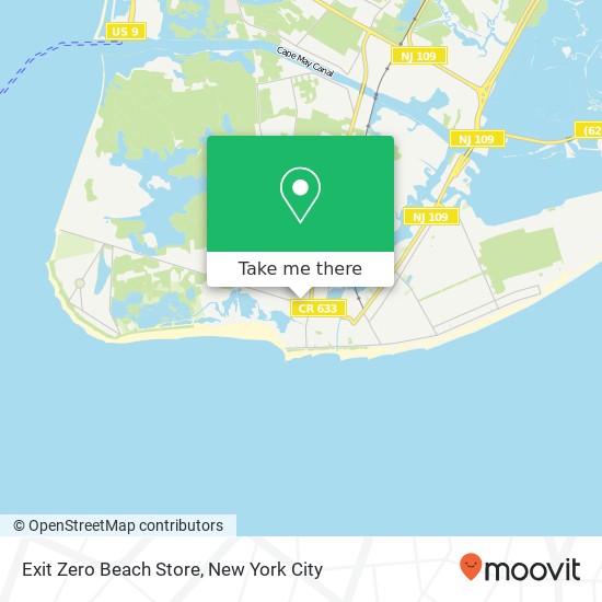 Mapa de Exit Zero Beach Store, 109 Sunset Blvd Cape May, NJ 08204