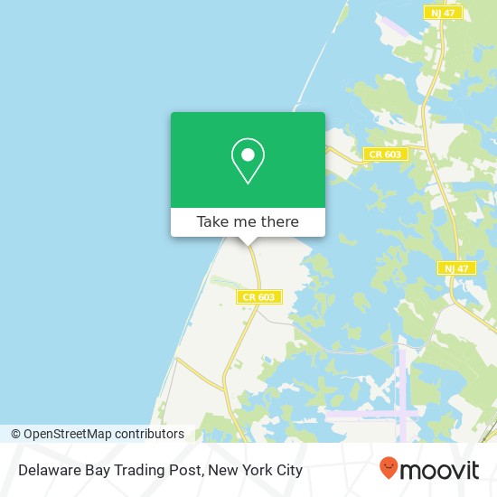 Mapa de Delaware Bay Trading Post, 801 Bayshore Rd Villas, NJ 08251