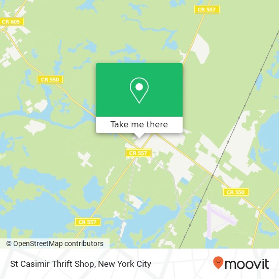 Mapa de St Casimir Thrift Shop, 302 Clay St Woodbine, NJ 08270