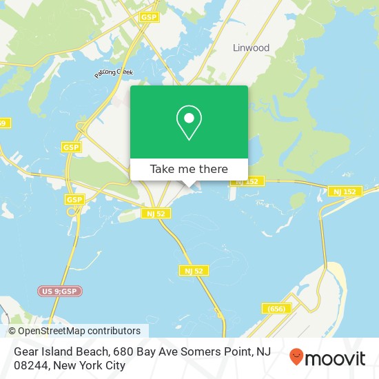 Gear Island Beach, 680 Bay Ave Somers Point, NJ 08244 map