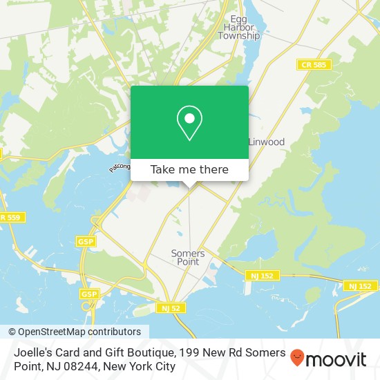 Joelle's Card and Gift Boutique, 199 New Rd Somers Point, NJ 08244 map