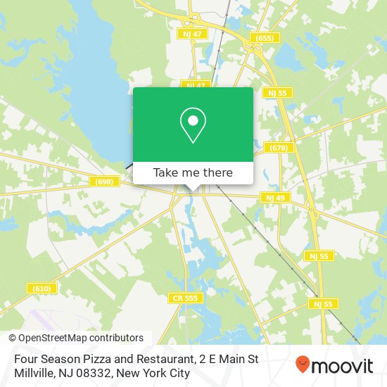 Four Season Pizza and Restaurant, 2 E Main St Millville, NJ 08332 map