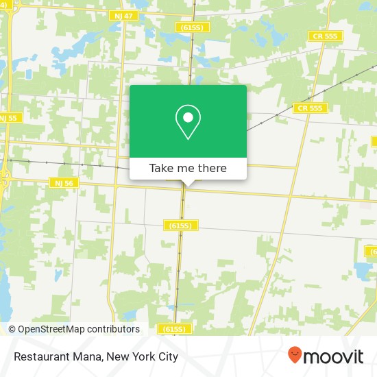 Mapa de Restaurant Mana, 514 E Landis Ave Vineland, NJ 08360