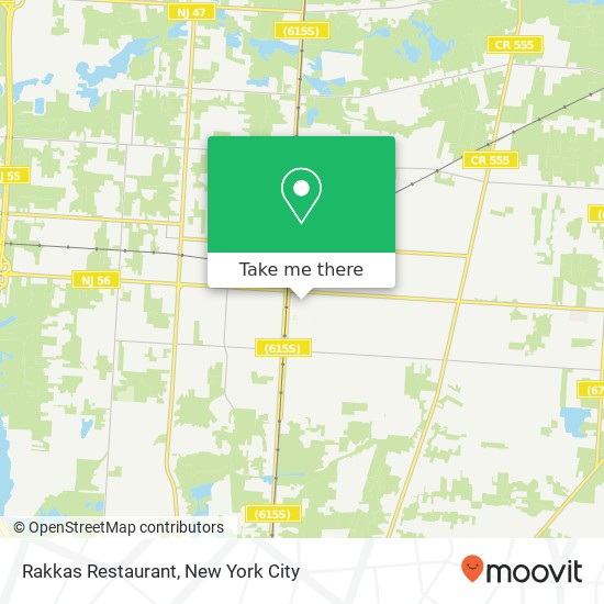 Mapa de Rakkas Restaurant, 100 S 6th St Vineland, NJ 08360
