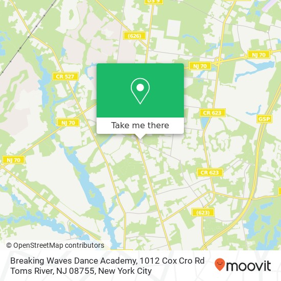 Breaking Waves Dance Academy, 1012 Cox Cro Rd Toms River, NJ 08755 map
