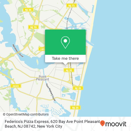 Federico's Pizza Express, 620 Bay Ave Point Pleasant Beach, NJ 08742 map