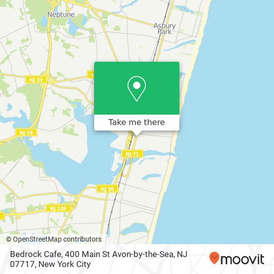 Bedrock Cafe, 400 Main St Avon-by-the-Sea, NJ 07717 map