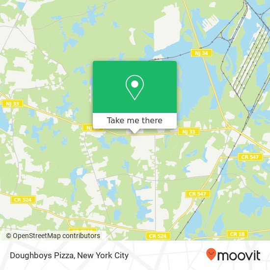 Mapa de Doughboys Pizza, RT-33 Farmingdale, NJ 07727