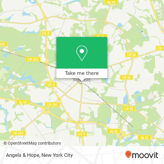 Mapa de Angels & Hope, 27 South St Freehold, NJ 07728