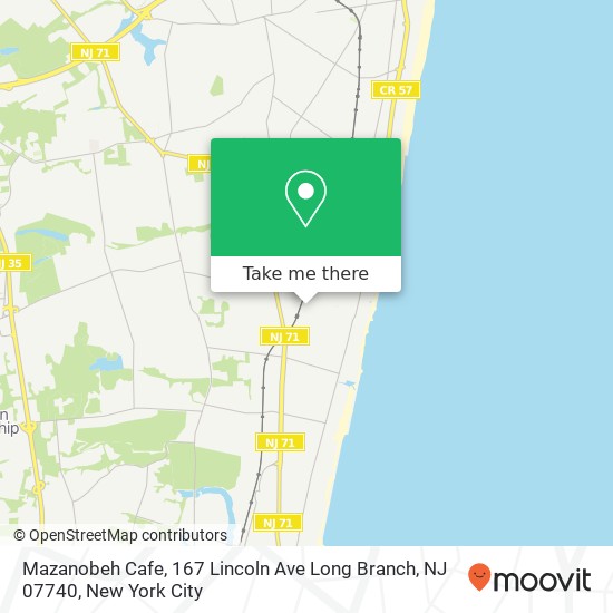 Mazanobeh Cafe, 167 Lincoln Ave Long Branch, NJ 07740 map