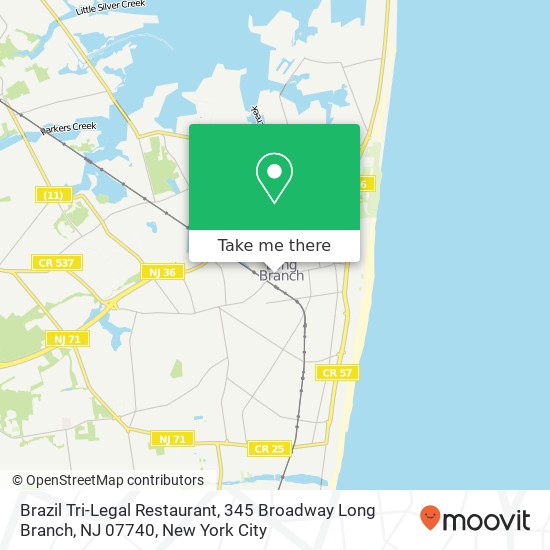 Brazil Tri-Legal Restaurant, 345 Broadway Long Branch, NJ 07740 map