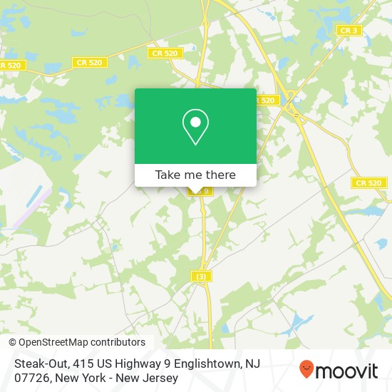 Steak-Out, 415 US Highway 9 Englishtown, NJ 07726 map