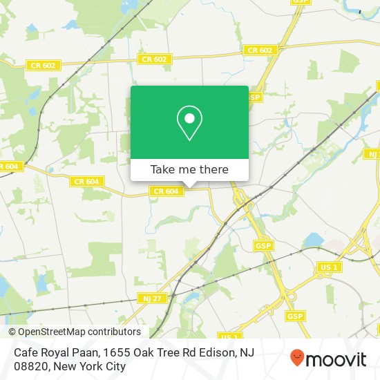 Cafe Royal Paan, 1655 Oak Tree Rd Edison, NJ 08820 map