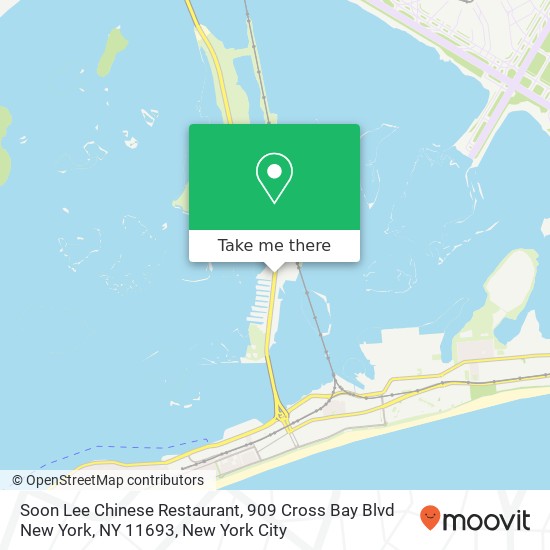 Mapa de Soon Lee Chinese Restaurant, 909 Cross Bay Blvd New York, NY 11693