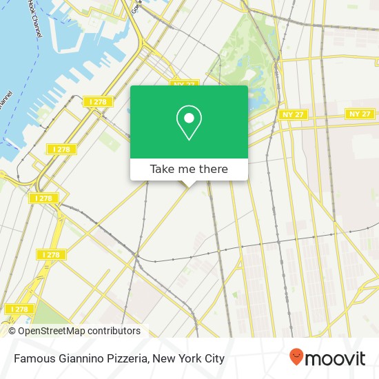Mapa de Famous Giannino Pizzeria, 1410 39th St New York, NY 11218