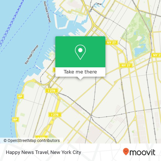 Happy News Travel, 4824 8th Ave Brooklyn, NY 11220 map